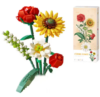 Large Flower Bouquet Brick Set
